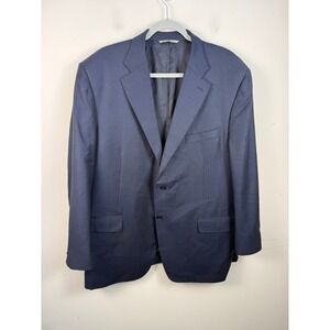 Canali 1934 Mens Blue Micro Pattern Wool Blazer Sport Coat 50R Italy